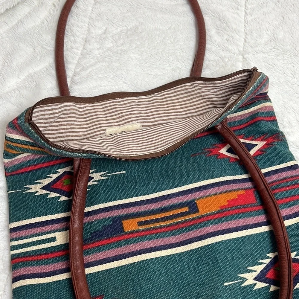 Pine Creek Clear Waters Tribal Tote Bag Purse Handbag